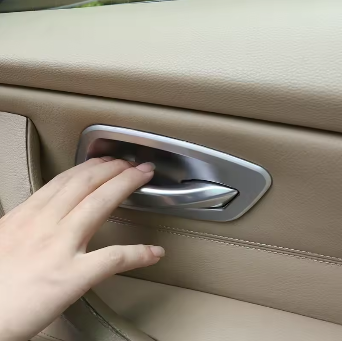 E90 Door Handle Bowl Trim – Interior Carbon / Silver Upgrade (E9X 2005–2012, Pre-LCI & LCI)