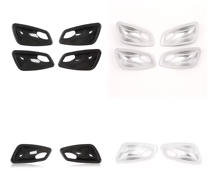 E90 Door Handle Bowl Trim – Interior Carbon / Silver Upgrade (E9X 2005–2012, Pre-LCI & LCI)