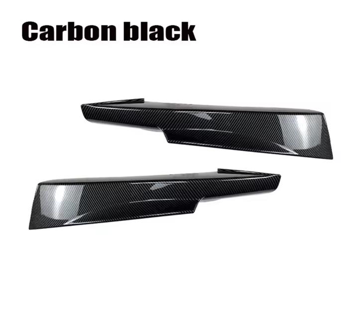 E90 LCI M Sport Front Bumper Splitters – Gloss Black / Carbon Look (E90 & E91 2009–2012  LCI)
