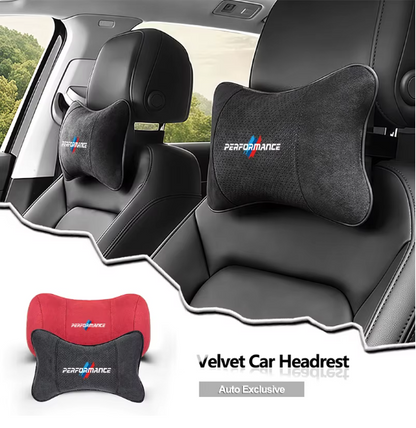 E60 Suede Memory Foam Headrest Neck Pillows – Sport Interior (E6X 2003–2010, Pre-LCI & LCI)