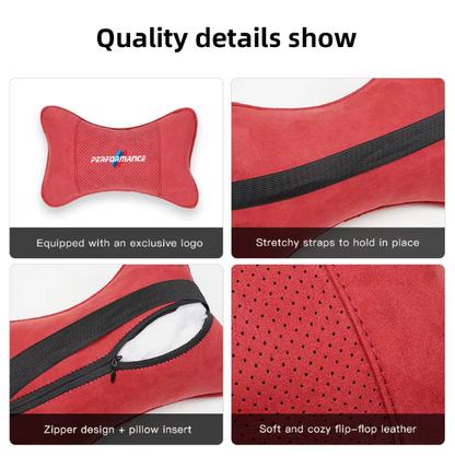 E60 Suede Memory Foam Headrest Neck Pillows – Sport Interior (E6X 2003–2010, Pre-LCI & LCI)