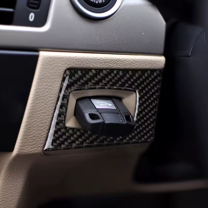 E90 Carbon Fiber Ignition Key Hole Trim – Interior Styling Cover (E9X 2005–2012, Pre-LCI & LCI)