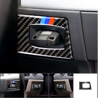 E90 Carbon Fiber Ignition Key Hole Trim – Interior Styling Cover (E9X 2005–2012, Pre-LCI & LCI)