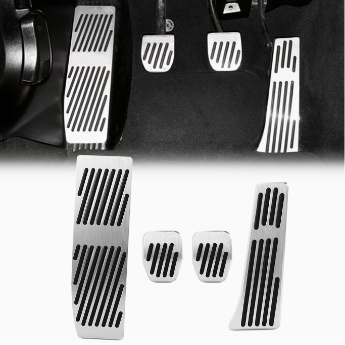 E90 Sport Aluminum Pedal Covers – Non-Slip Performance Pedal Set (E9X 2005–2012, Pre-LCI & LCI)