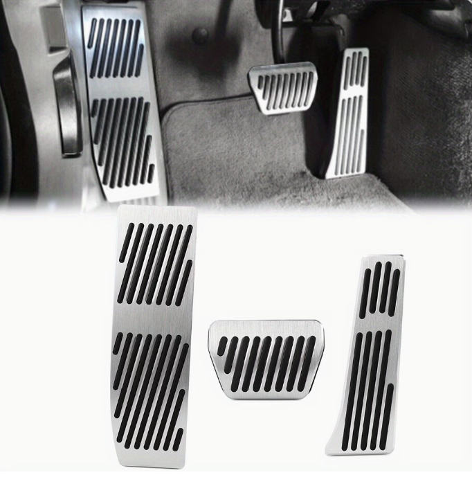 E90 Sport Aluminum Pedal Covers – Non-Slip Performance Pedal Set (E9X 2005–2012, Pre-LCI & LCI)