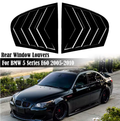 E60 Rear Window Louver Covers – Sport Vent Style Pair (E60 2003–2010, Pre-LCI & LCI)