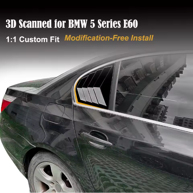 E60 Rear Window Louver Covers – Sport Vent Style Pair (E60 2003–2010, Pre-LCI & LCI)