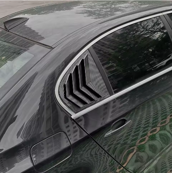 E60 Rear Window Louver Covers – Sport Vent Style Pair (E60 2003–2010, Pre-LCI & LCI)