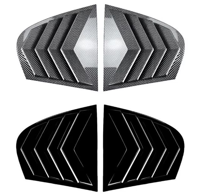 E60 Rear Window Louver Covers – Sport Vent Style Pair (E60 2003–2010, Pre-LCI & LCI)