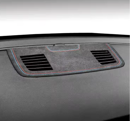 E90 Dashboard Center Air Vent Trim Cover – Carbon Fiber / Alcantara (E9X 2005–2012, Pre-LCI & LCI)