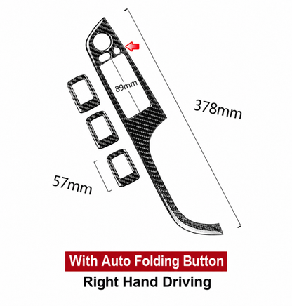 E90 Carbon Fiber Window Switch Panel Trim – Driver Side Interior Cover (2005–2012)