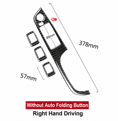 E90 Carbon Fiber Window Switch Panel Trim – Driver Side Interior Cover (2005–2012)