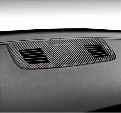 E90 Dashboard Center Air Vent Trim Cover – Carbon Fiber / Alcantara (E9X 2005–2012, Pre-LCI & LCI)
