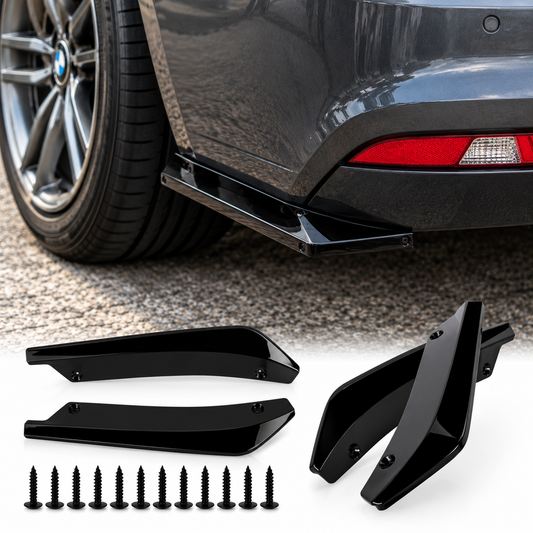 BMW F30 Rear Bumper Lip Splitters (2013–2019)