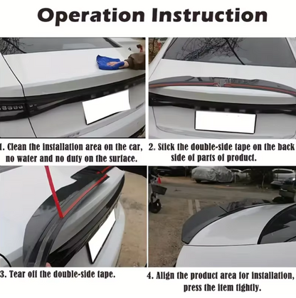 Rear Trunk Spoiler for BMW 5 Series E60 / E61 (2004–2010) – Gloss Black / Carbon Look