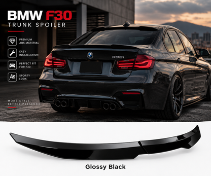 BMW F30 M4 Style Trunk Spoiler – Gloss Black | 2012–2019