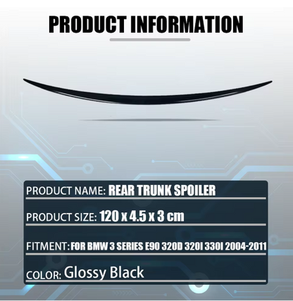 E90 Rear Trunk Spoiler – Premium Trunk Wing (E90 & E91 2005–2012, Pre-LCI & LCI)