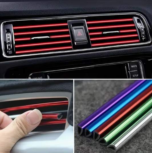 E90 Interior Air Vent U-Shape Trim Strips – Climate Control Styling 10PCS (E9X 2005–2012, Pre-LCI & LCI)