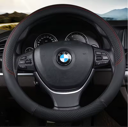 E60 Leather Steering Wheel Cover – Sport Interior Upgrade (E6X 2003–2010, Pre-LCI & LCI)