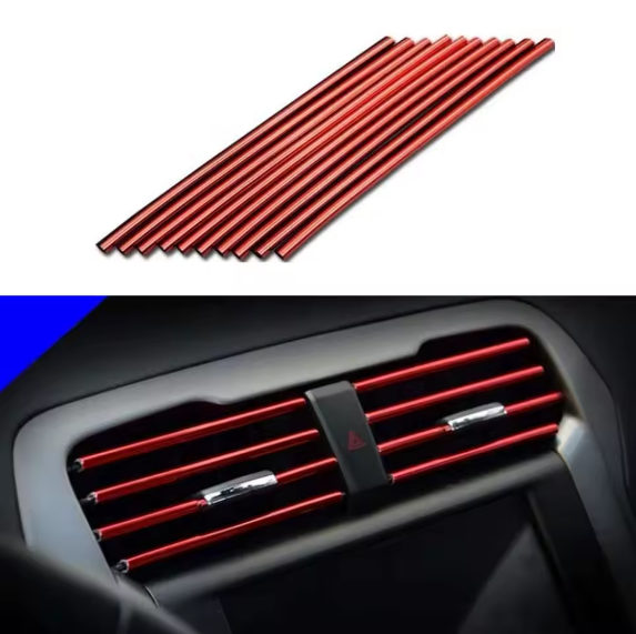 E90 Interior Air Vent U-Shape Trim Strips – Climate Control Styling 10PCS (E9X 2005–2012, Pre-LCI & LCI)