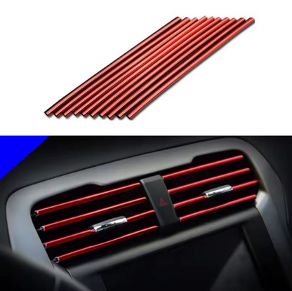 E90 Interior Air Vent U-Shape Trim Strips – Climate Control Styling 10PCS (E9X 2005–2012, Pre-LCI & LCI)