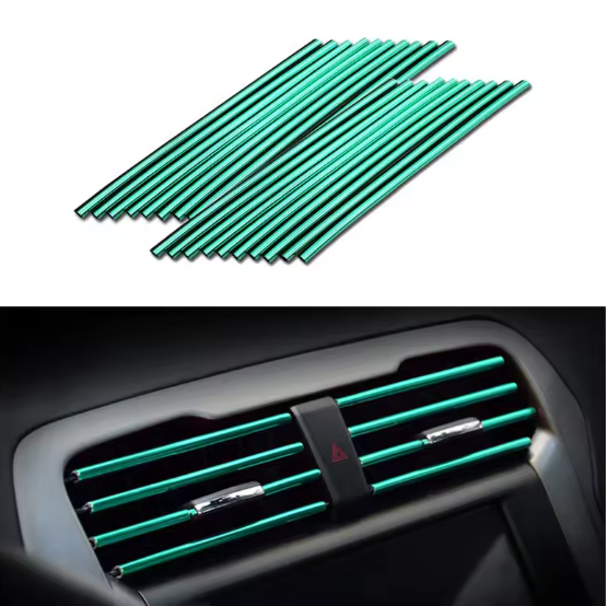 E90 Interior Air Vent U-Shape Trim Strips – Climate Control Styling 10PCS (E9X 2005–2012, Pre-LCI & LCI)