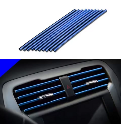 E90 Interior Air Vent U-Shape Trim Strips – Climate Control Styling 10PCS (E9X 2005–2012, Pre-LCI & LCI)