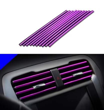 E90 Interior Air Vent U-Shape Trim Strips – Climate Control Styling 10PCS (E9X 2005–2012, Pre-LCI & LCI)