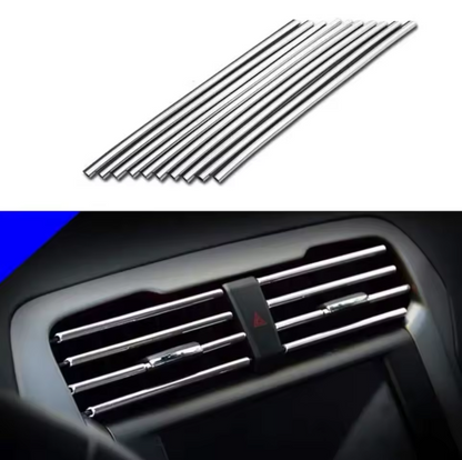 E90 Interior Air Vent U-Shape Trim Strips – Climate Control Styling 10PCS (E9X 2005–2012, Pre-LCI & LCI)