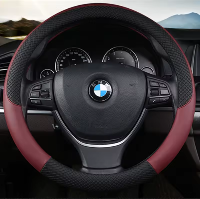 E60 Leather Steering Wheel Cover – Sport Interior Upgrade (E6X 2003–2010, Pre-LCI & LCI)