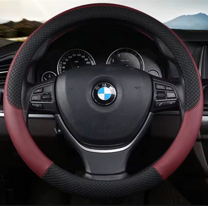 E60 Leather Steering Wheel Cover – Sport Interior Upgrade (E6X 2003–2010, Pre-LCI & LCI)