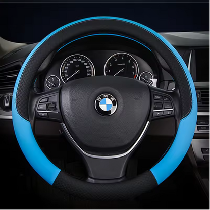 E60 Leather Steering Wheel Cover – Sport Interior Upgrade (E6X 2003–2010, Pre-LCI & LCI)