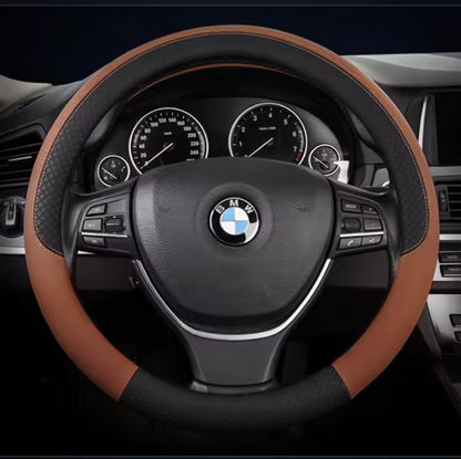 E60 Leather Steering Wheel Cover – Sport Interior Upgrade (E6X 2003–2010, Pre-LCI & LCI)