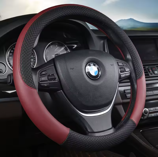 E60 Leather Steering Wheel Cover – Sport Interior Upgrade (E6X 2003–2010, Pre-LCI & LCI)
