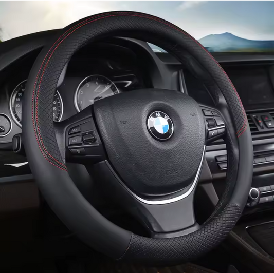 E60 Leather Steering Wheel Cover – Sport Interior Upgrade (E6X 2003–2010, Pre-LCI & LCI)