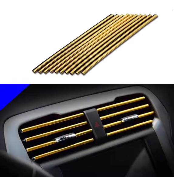 E90 Interior Air Vent U-Shape Trim Strips – Climate Control Styling 10PCS (E9X 2005–2012, Pre-LCI & LCI)