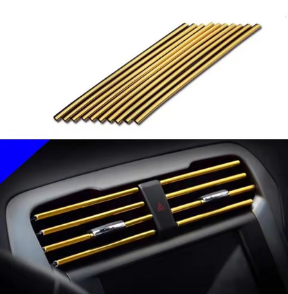 E90 Interior Air Vent U-Shape Trim Strips – Climate Control Styling 10PCS (E9X 2005–2012, Pre-LCI & LCI)