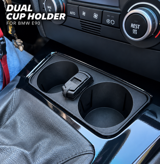 BMW E90 Dual Cup Holder | Front Center Console Upgrade