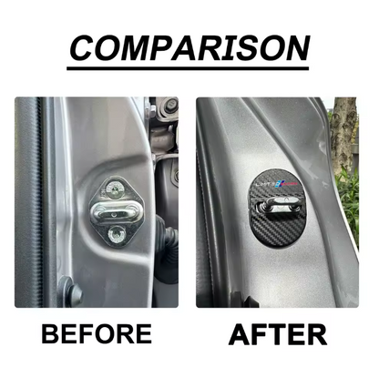 E90 Door Lock Covers – Sport Rust-Proof Protector Set 4PCS (E9X 2005–2012, Pre-LCI & LCI)