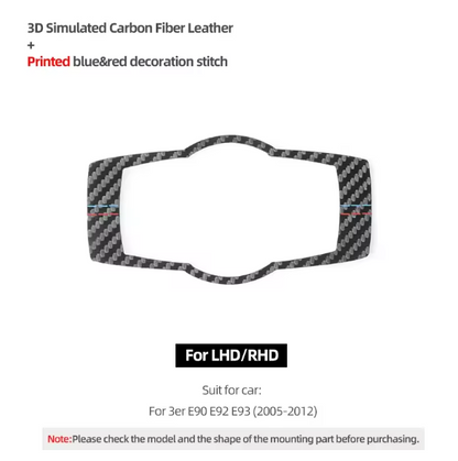 E90 Headlight Switch Trim Cover – Carbon Fiber / Alcantara Interior Frame (E9X 2005–2012, Pre-LCI & LCI)