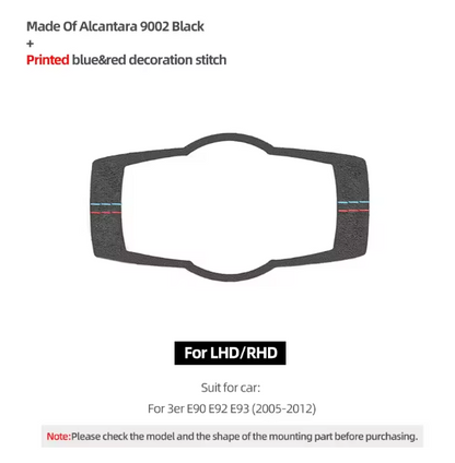 E90 Headlight Switch Trim Cover – Carbon Fiber / Alcantara Interior Frame (E9X 2005–2012, Pre-LCI & LCI)